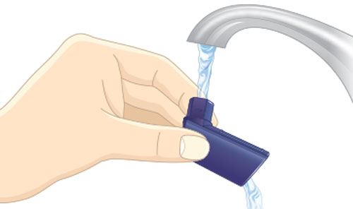 Show actuator under faucet upside down Show actuator under faucet upside down
